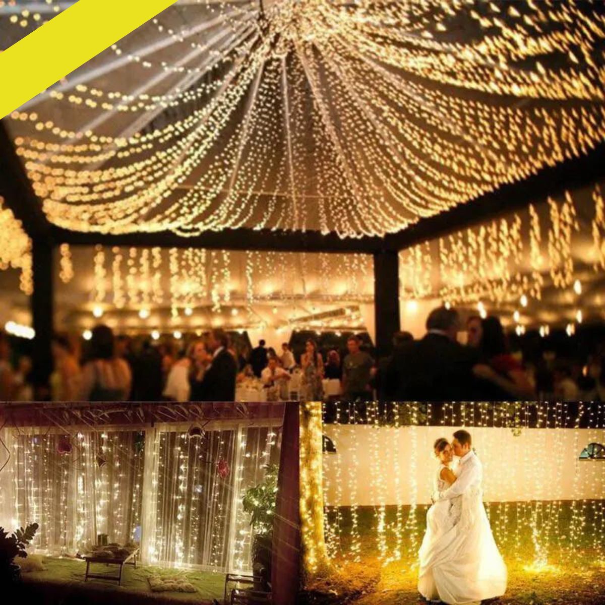 LED-es Fényfüggöny 3x3m