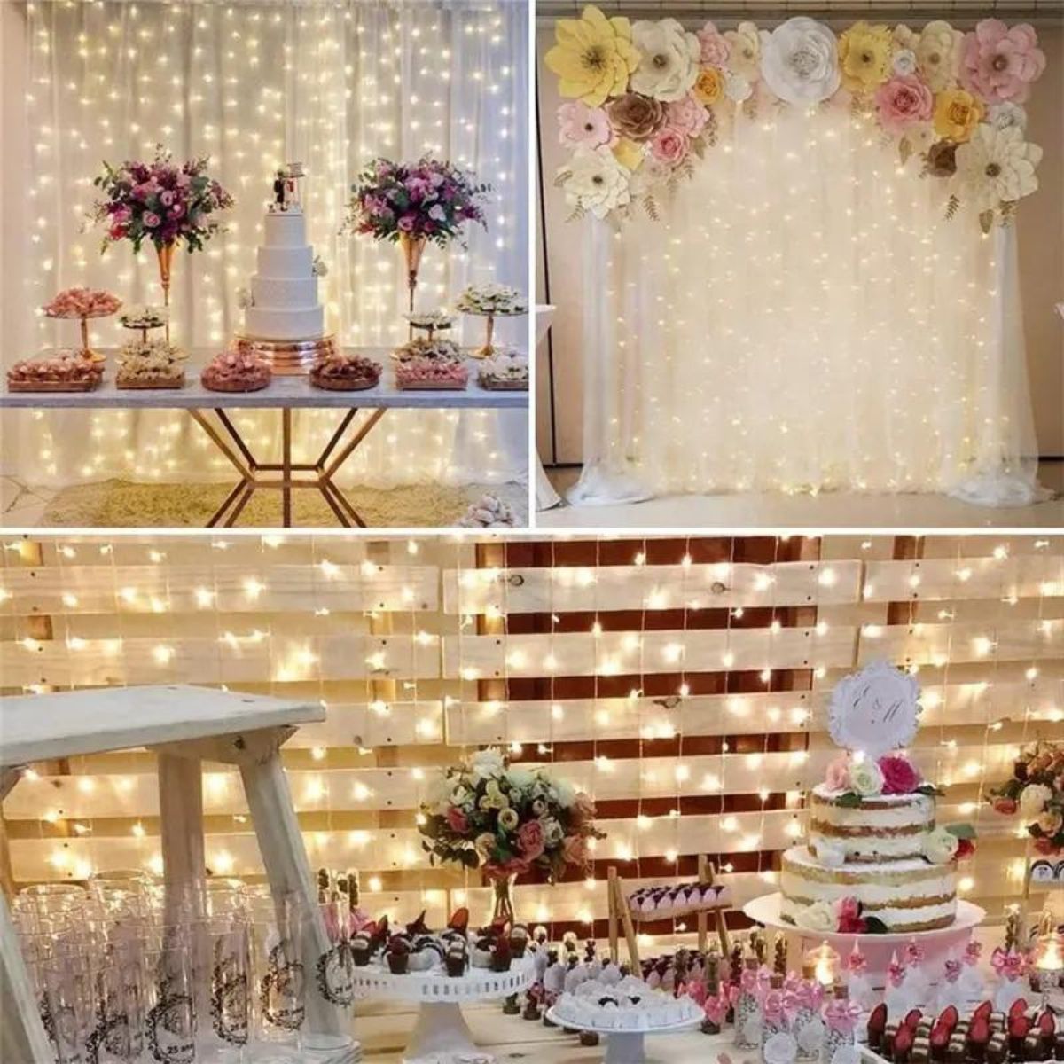 LED-es Fényfüggöny 3x3m