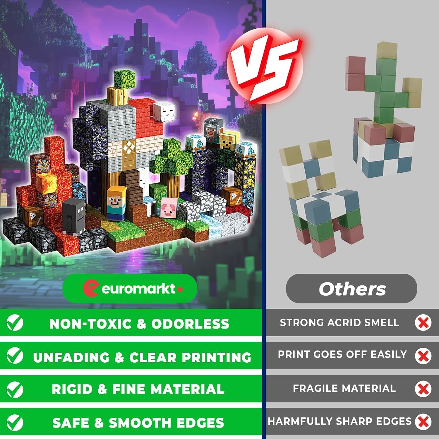 MAGNECRAFT Magnetic Blocks PORTAL – 200 db mágneses építőkockák STEM játék 3+ éves gyerekeknek