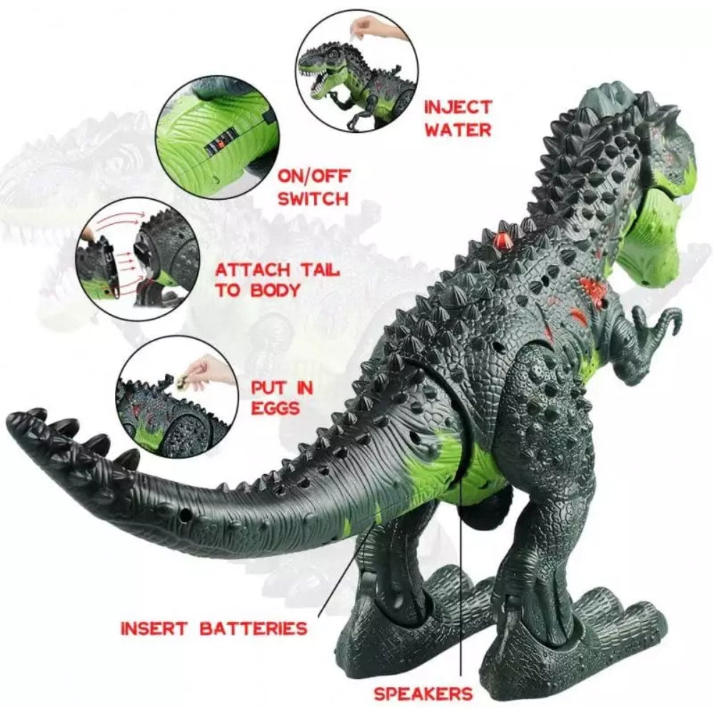 Egy tűzokádó dinoszaurusz robot