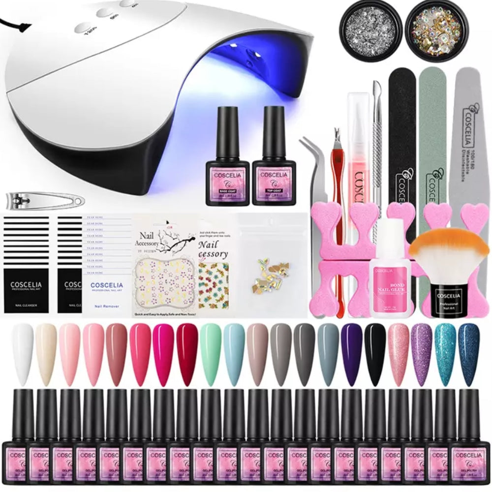 Manikűrkészlet + UV/LED lámpa