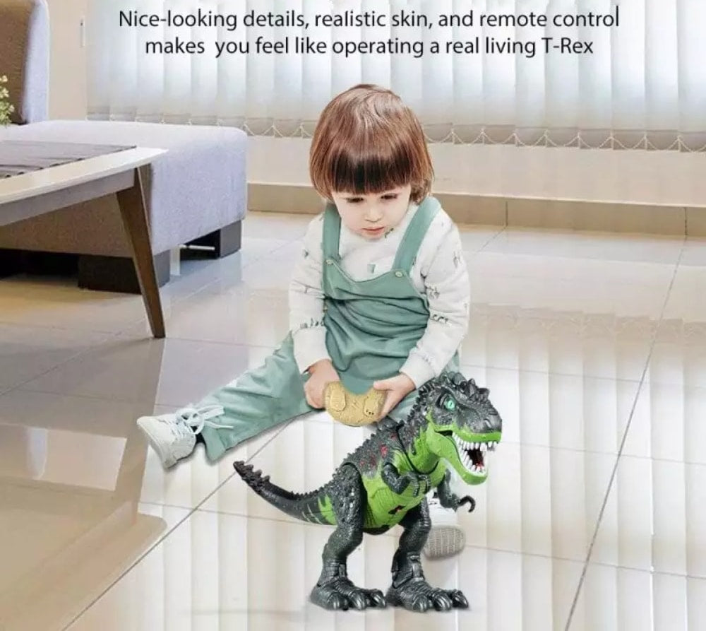 Egy tűzokádó dinoszaurusz robot
