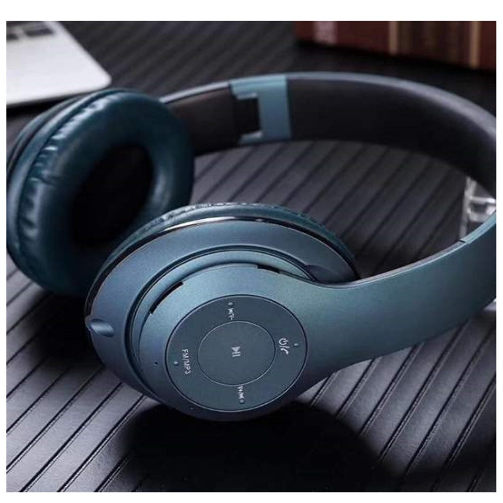 Vezeték nélküli WiFi fejhallgató, extra basszus, hívások, rádió, Bluetooth