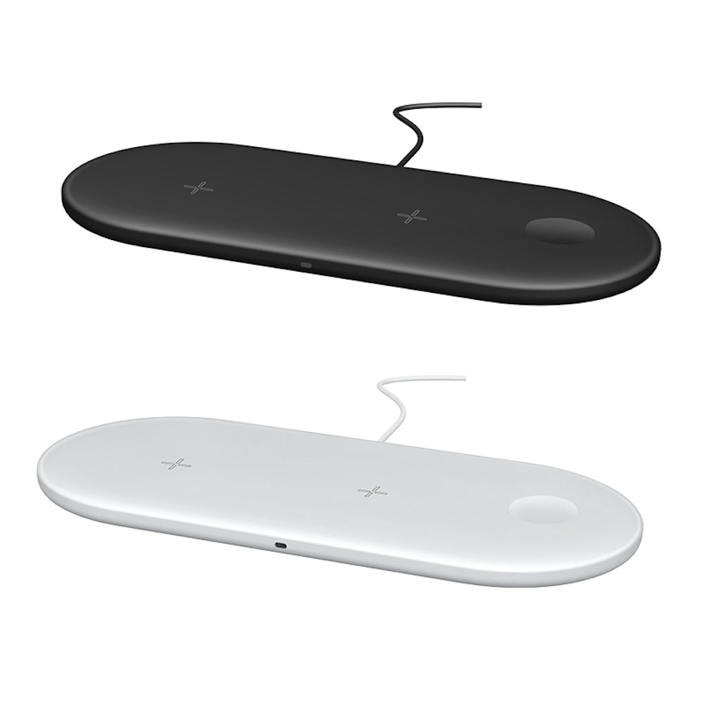 3 az 1-ben vezeték nélküli töltő mobiltelefonhoz, fejhallgatókhoz és órához