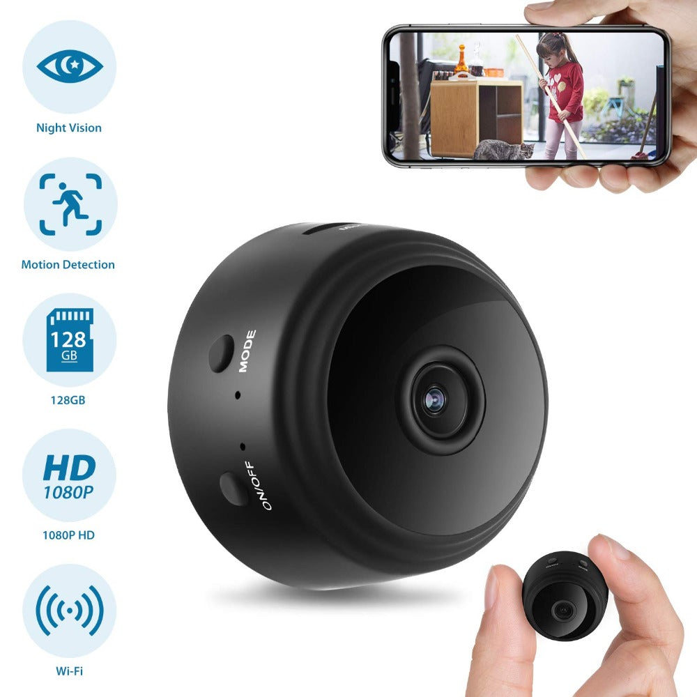 Mini térfigyelő kamera, WiFi, élő megfigyelés, nappali és éjszakai rögzítés
