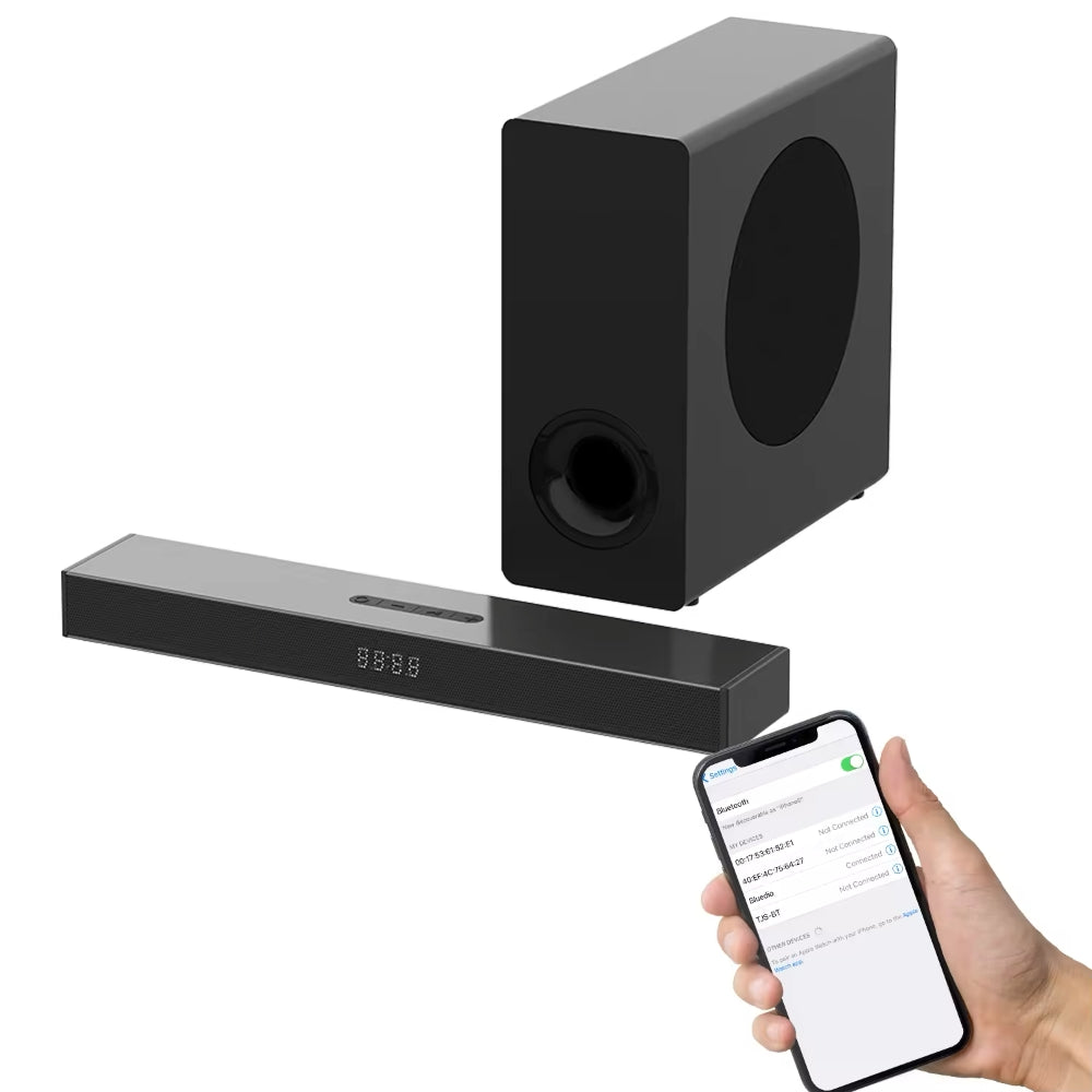 Soundbar Bluetooth-szal és vezeték nélküli mélynyomóval