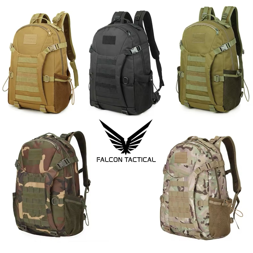 Taktikai hátizsák Falcon Tactical 45L – Vízálló Oxford, MOLLE rendszer, outdoor/military