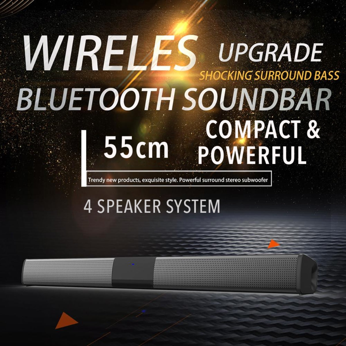 SonicLine 4.0 Bluetooth soundbar - 55 cm, 4 hangszóró, térhatású hangzás
