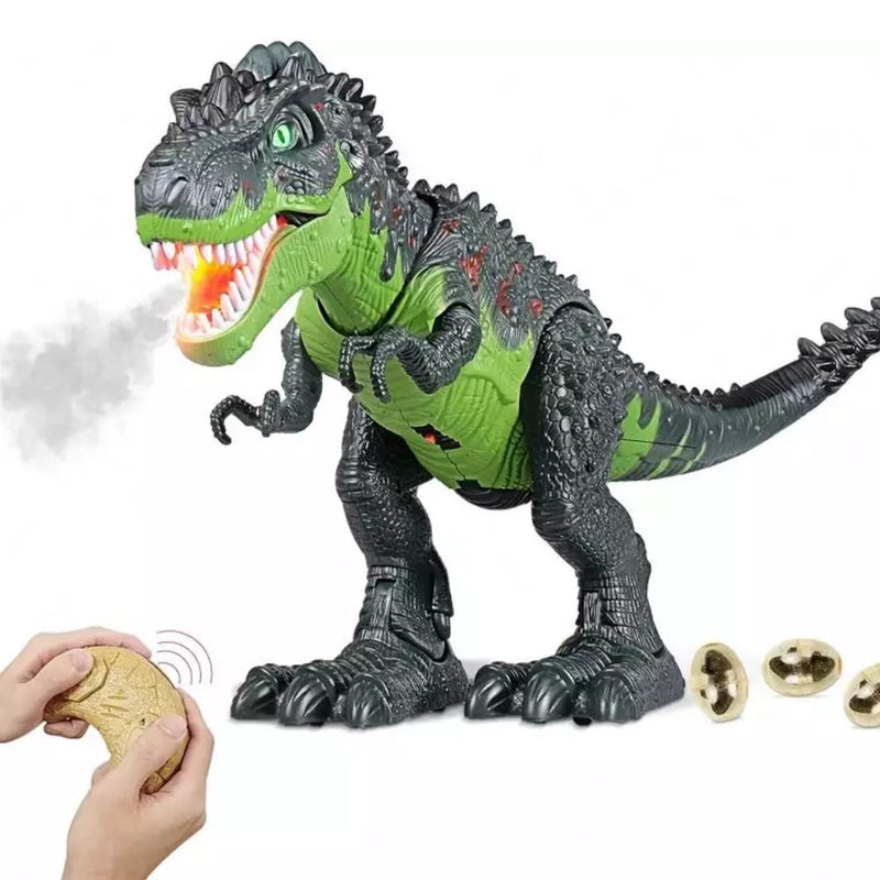 Egy tűzokádó dinoszaurusz robot